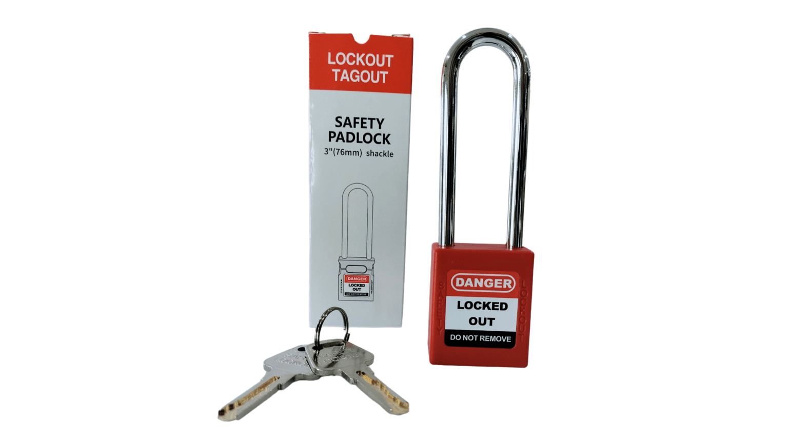 LOCKOUT TAGOUT SAFETY PADLOCK 3″ (76mm) SHACKLE – Kooheji Industrial Safety