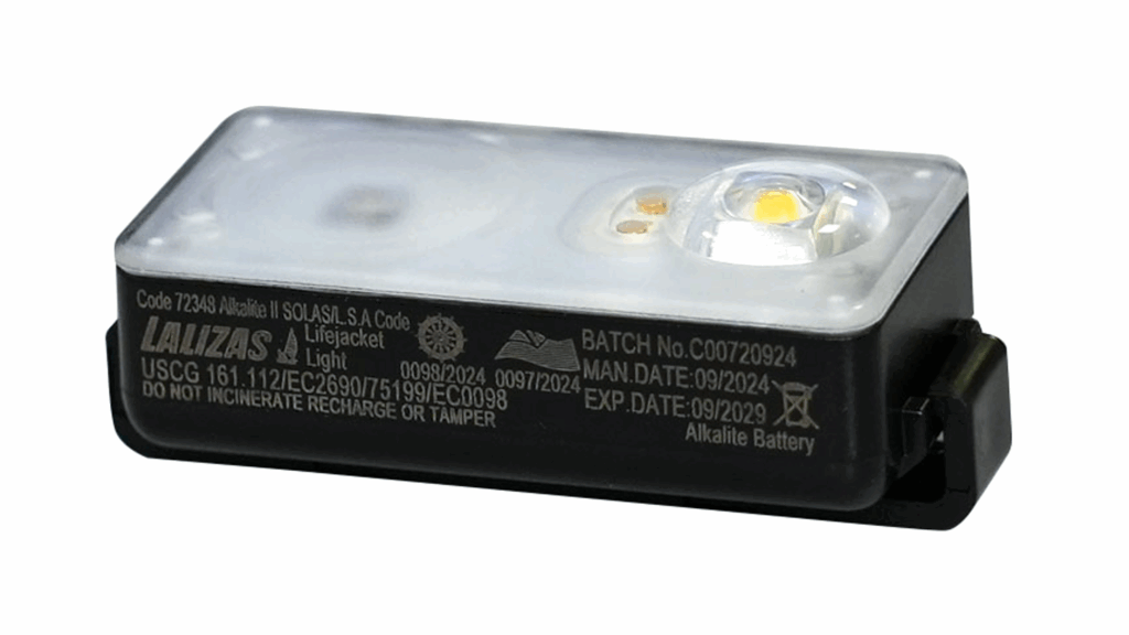 LALIZAS | LIFE JACKET LED FLASHING LIGHT ALKALITE II” ON-OFF water ...