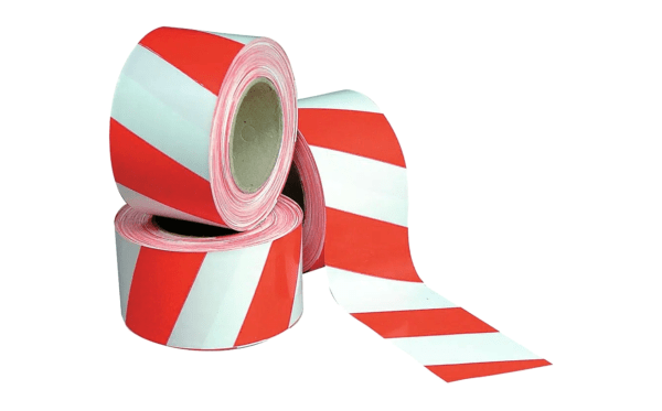 BARRIER TAPE RED/WHITE WARNING TAPE